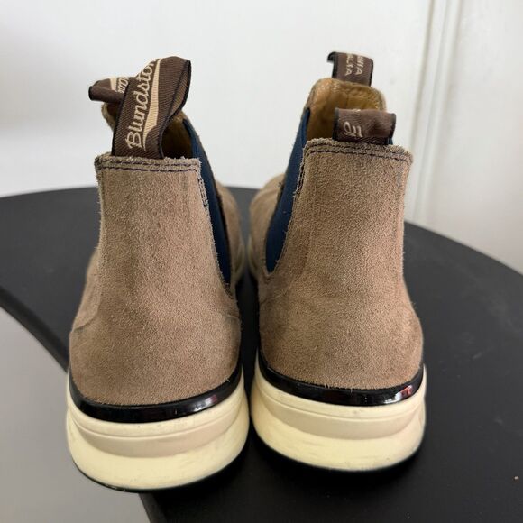 Blundstone Chelsea Boots Mens 8 Brown Suede Pull On Ankle Boots READ Damage main image 12